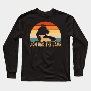 Christian Apparel Clothing Gifts - Lion Lamb Long Sleeve T-Shirt